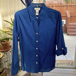 Jones New York Sport blue blouse, Size L.